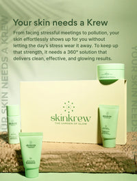 SKINKREW The Garden of Glow Daily Skincare Kit | 4-Step Ritual with Evening Primrose, Kudzu Root & Fig Extract | For Busy Women | Radiant, Youthful Skin SKINKREW